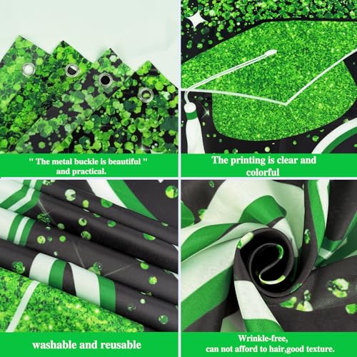 Image of Graduation Decorations 2026 Yard Sign Large Class of 2026 Banner Green Congrats Grad Graduation Party Games Supplies (Green)