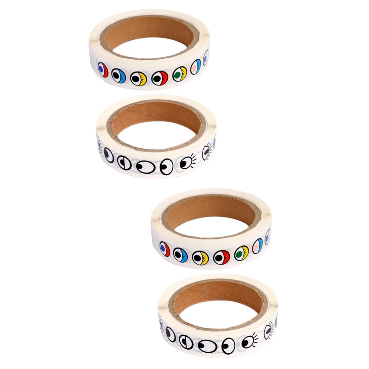 Amazon | VICASKY ロール4個 目のステッカー DIYクラフトステッカー 