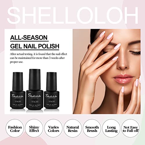 Shelloloh 20 Stück UV Nagellack, UV Farbgel Set Gel Nagellacke Set Soak Off UV Gel Nagellack Pastell Gelnägel Set Design… – Bild 3