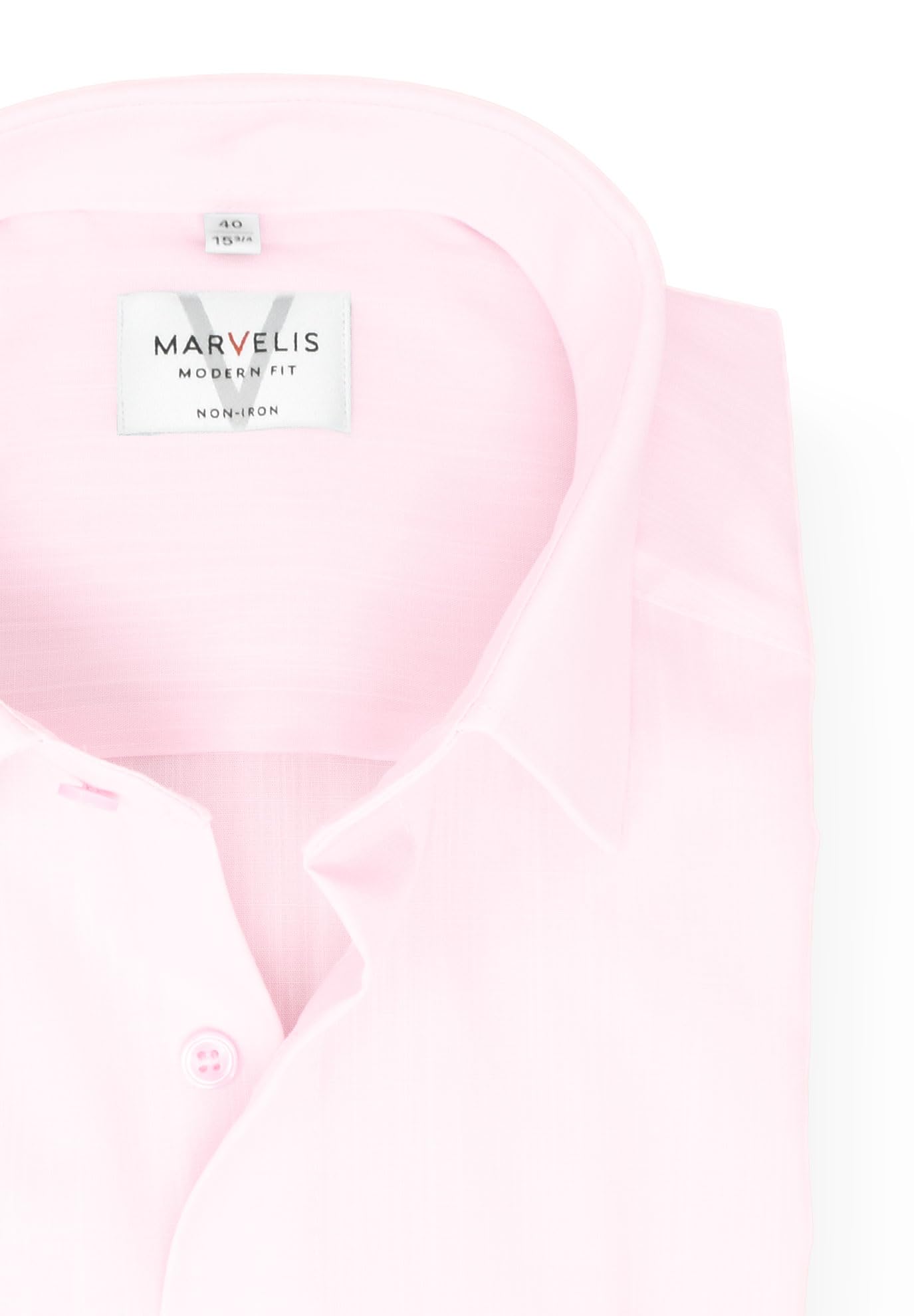 Marvelis Męska koszula biznesowa z długim rękawem Non-Iron Modern Fit, jednokolorowa, New Kent