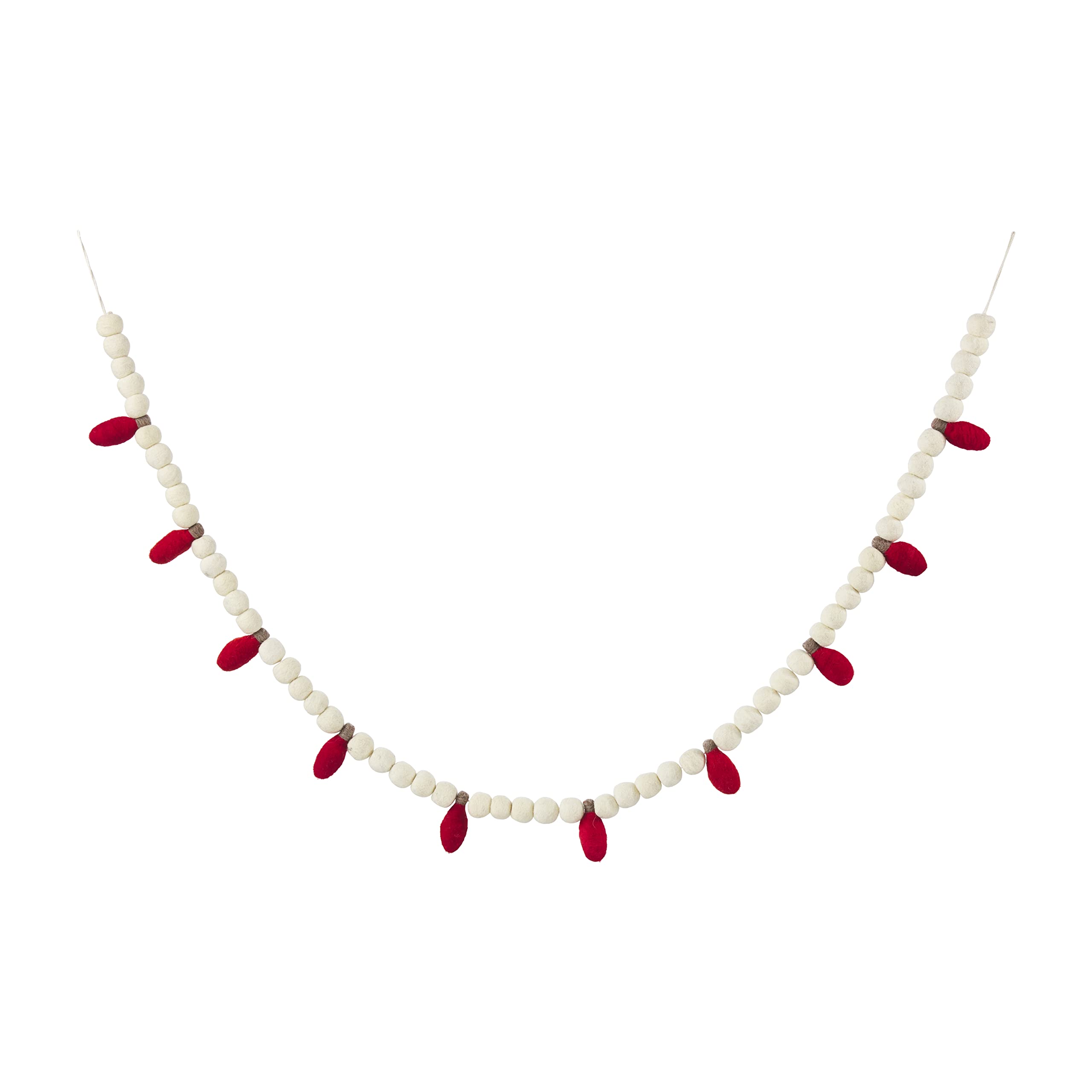 Guirlande d'ampoules de Noël rouge Mud Pie, accessoire de décoration haut de gamme