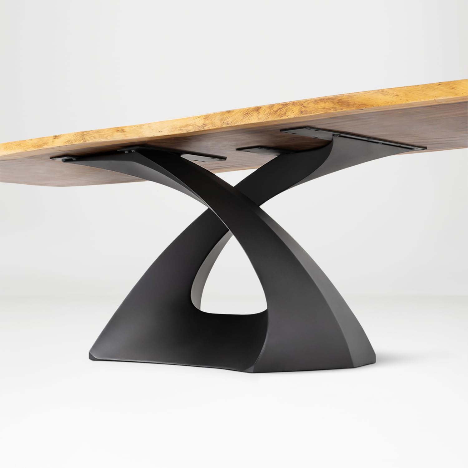 Flowyline 28" H 307B Tulipe Handcrafted Black Metal Table Legs and Bases for Dining Tables Steel Desk Legs | Rust-Resistant, Adjustable Furniture Legs for Bench DIY Mid-Century Modern Indoor/Outdoor