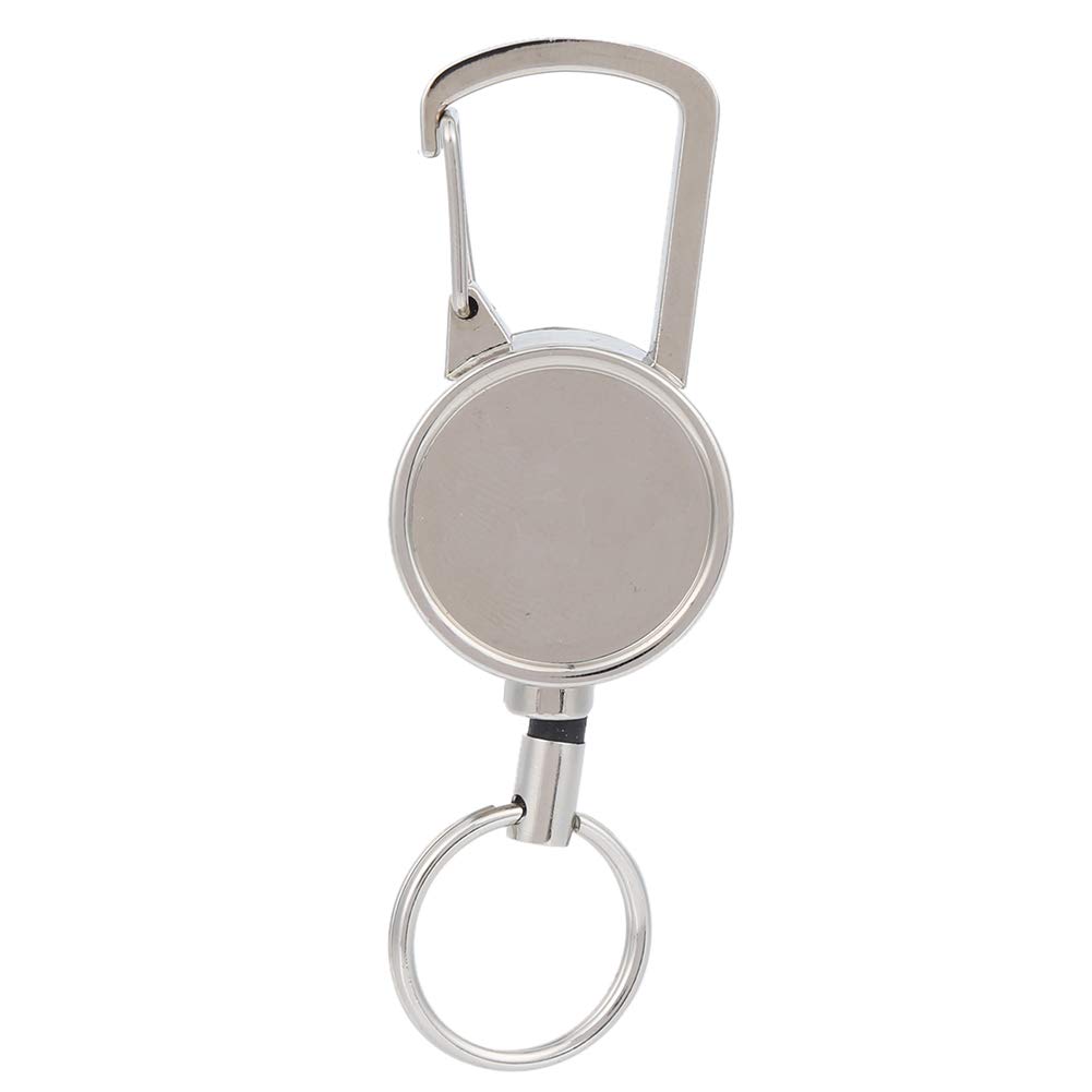 Ritoeasysports Silver Anti‑Lost Retractable Key Chain,Telescopic Key Chain With Retractable Nylon Cable For Keys Other Mountaineering Tool Accessories