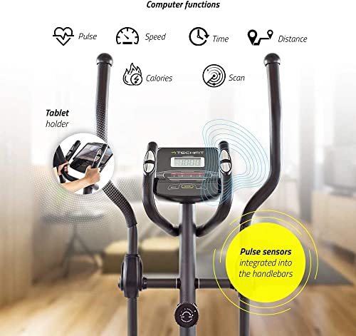 Techfit E410 Cross Trainer, Ellipsentrainer für zu Hause, Gewichtsverlust Maschine für Cardio- und Fitnessübungen, Magnetische Widerstandsvorrichtung geeignet für Innenräume 130 x 59 x 159 cm – Bild 3