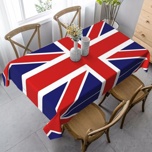 Stujvc Mantel rectangular con bandera inglesa para vacaciones, uso diario, resistente a las arrugas, lavable, ideal para cenar