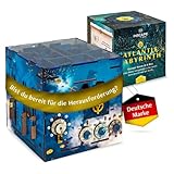 INSCAPE Atlantis Labyrinth - Cluebox - Rätselbox Holz - Puzzle Box - Escape Room Spiel Erwachsene und Kinder - Knobelspiele - 3D Holzpuzzle - Denkspiele - Geschenkbox