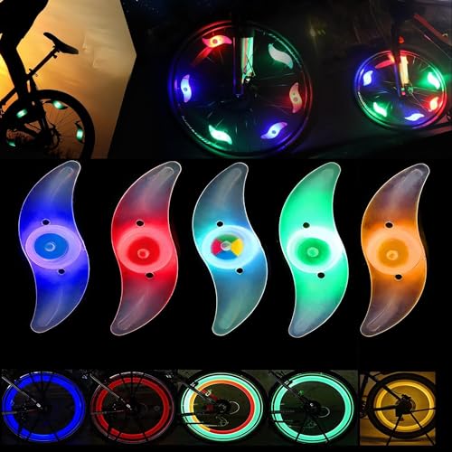 Image of LED Bike Lights for Wheels, Waterproof Wheels Lights with 3 Flash Modes Bike Spoke Light Use for Kids /Adult Bike Wheels Safe Warning, Cycle Tyre Light, Cycle Light, Cycle Gadgets (2Pcs)