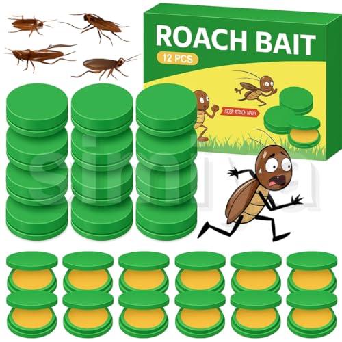 Image of Powerful Cockroach Killer Gel for Home | Strong Repellent Trap for Kitchen Roach Bait (12 Pieces)