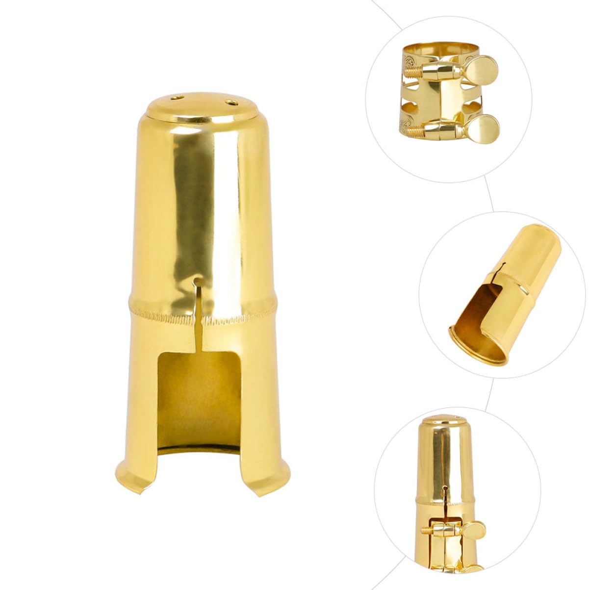 ibasenice 4sets Accessori Per Sax e Clarinetto Cappuccio Con Clip Decorativa Facile Da Installare Resistente e Duraturo Strumenti Musicali Per Professionisti e Principianti