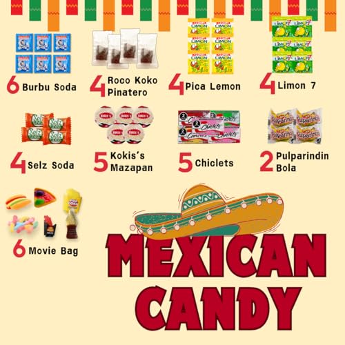 Mexican Candy Mix Variety Box - 100 Count, Spicy, Sour, Salty, and Sweet, Gummy, Chiclets, Lucas, Dulce, Tamarind, Chamoy, Mazapan, Limon, Candy Powder, Bulk Gift Pack by La Voie Foods - Image 3