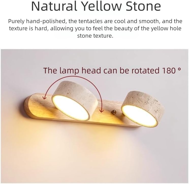 Miniatura 3 de Lámparas LED lineales para baño, sobre espejo, accesorios de iluminación de tocador de granja, tocador de baño, aplique de pared de piedra de