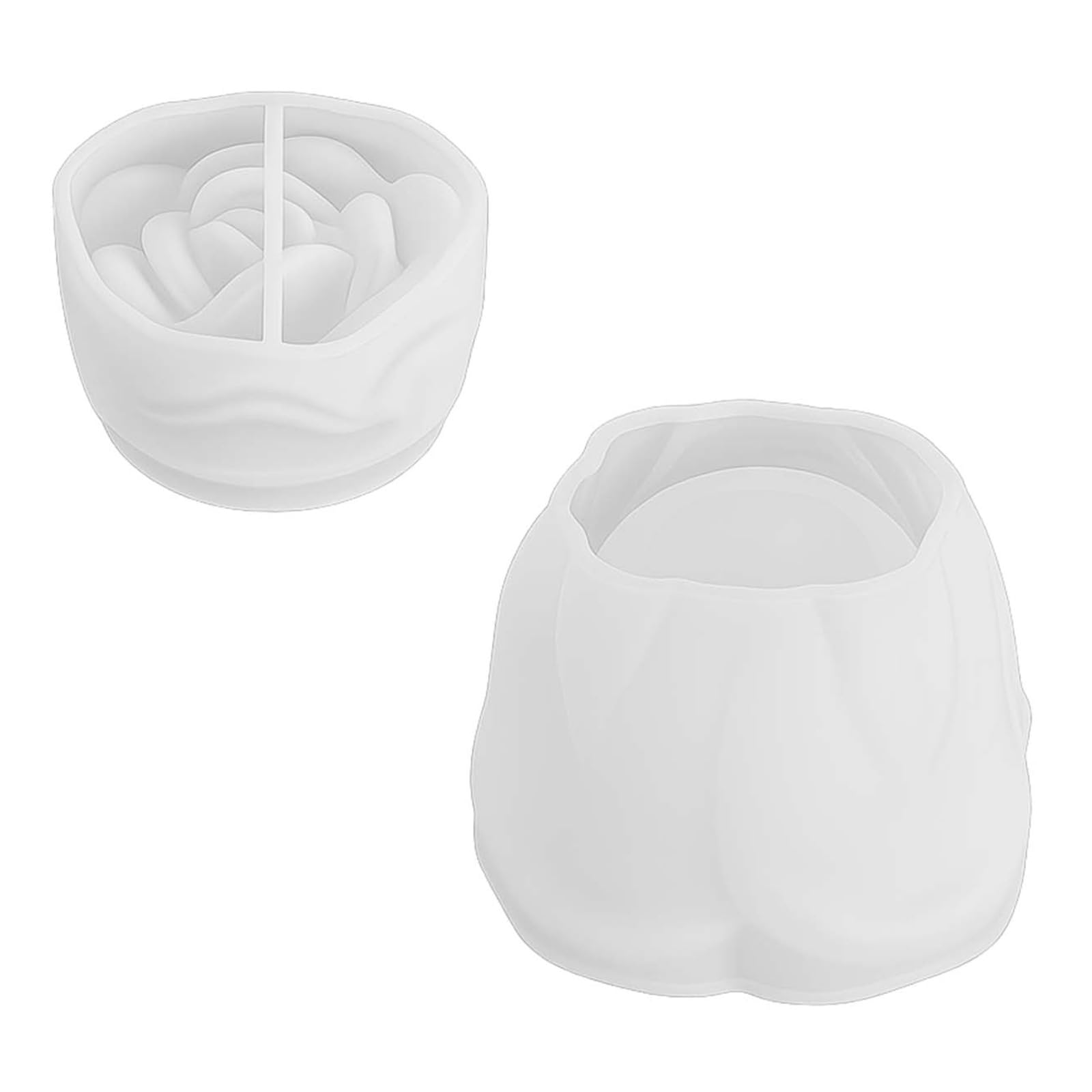 Limtula Rose Flower Resin Jar Molds with Lid Easy Demolding Holder Silicone for Art Craft Wedding Decoration Cast