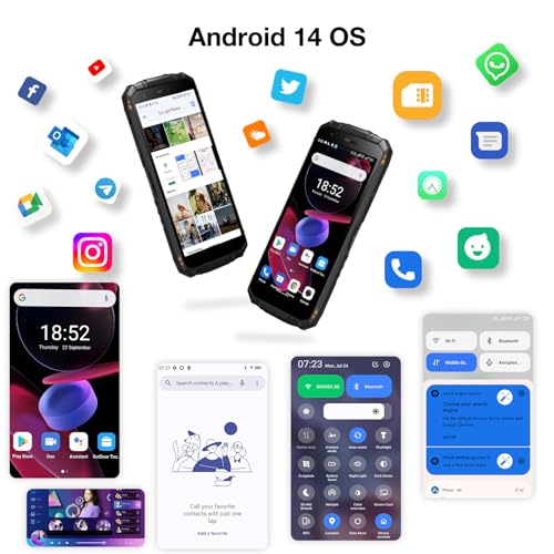 DOOGEE S41T (2025) Outdoor Handy Ohne Vertrag, 6300 mAh, 8GB RAM+64GB/ 1TB Erweiterbar ROM, Android...