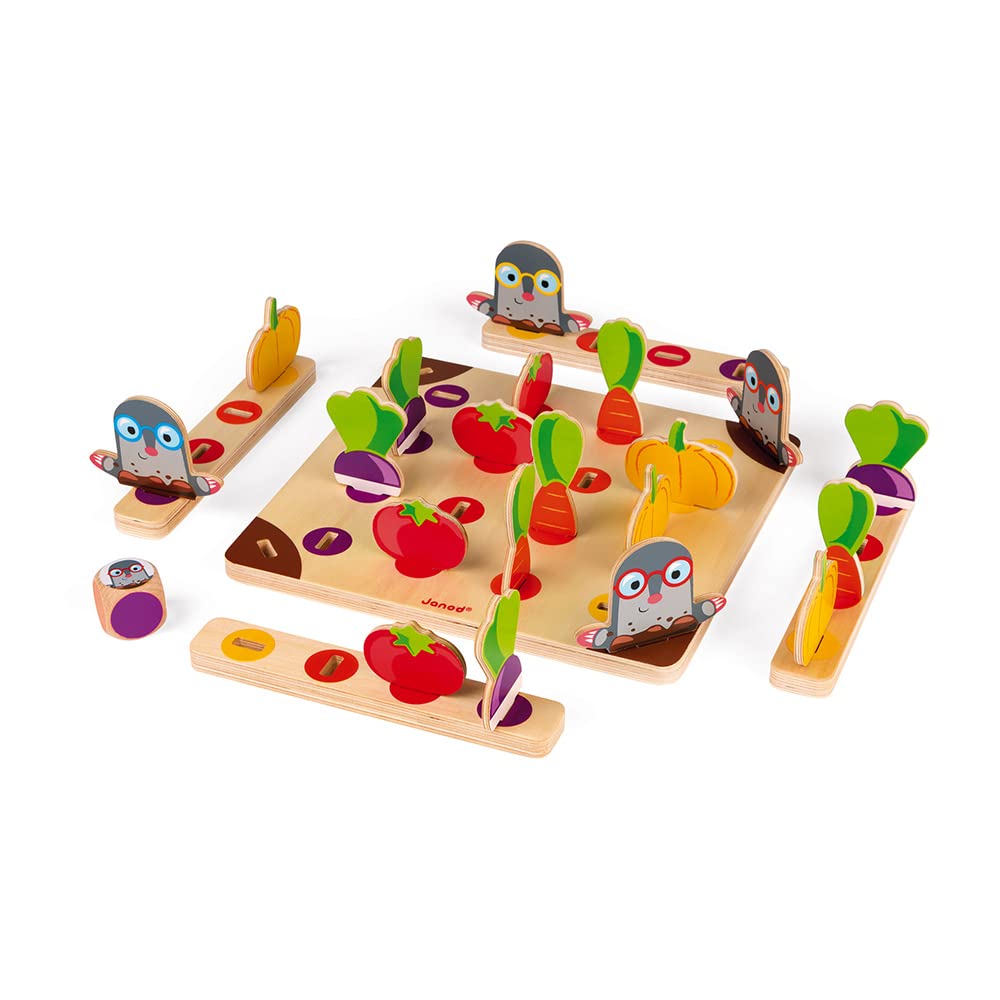 Janod - Beware of The Mole Game - Childrens Board Game - FSC - Certified Game of Skill - Ages 2 and up - J08246