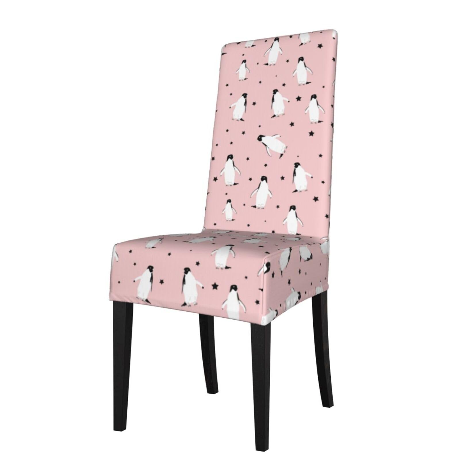 Lkymoh As Picture Penguins Stars Sea Bird, Chair Covers Stretch Chair Slipcovers For Dining Room, For Party Pet Protection Universal Fit Soft Polyester