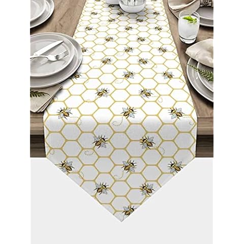 Bee Table Runner for Dining and Decor Cover