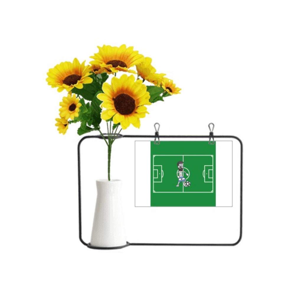 Tournesol artificiel en bouteille pour déco de salon Mummy Football