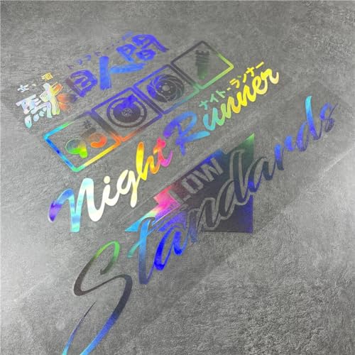 Image of Car Stickers for Night Runner Low Standards 95# Turbo Decal Auto Rear Windshield Window Tape 1 Set (Laser)