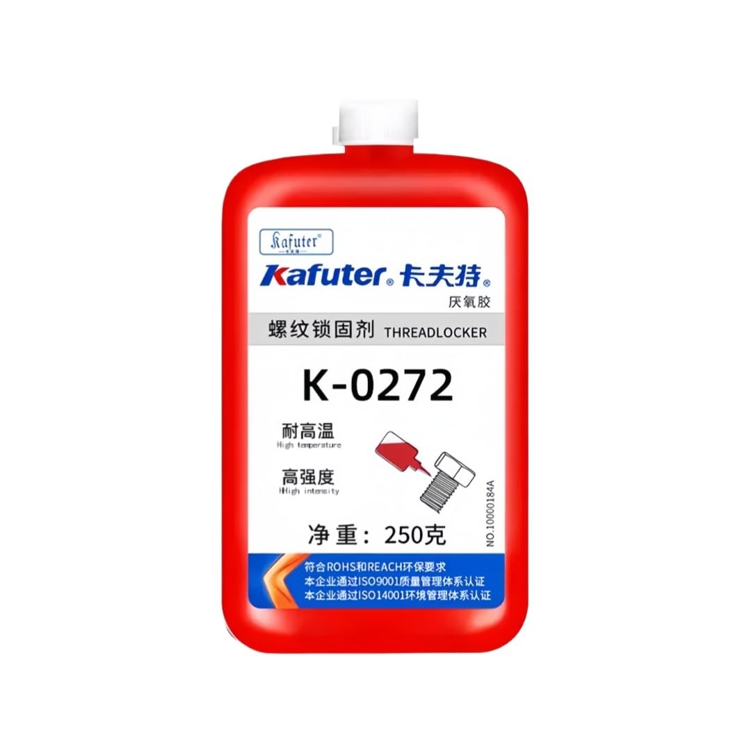 VIDOO Kafuter K-0272 Pomarańczowo-Czerwona Kotwa do Rur Żaroodpornych 203°C, Kotwa do Rur, Nieprzepuszczalny Szczelny Uszczelniacz Zaworów Metalowych, Żel Mocowania Elementów ze Stali, 250g