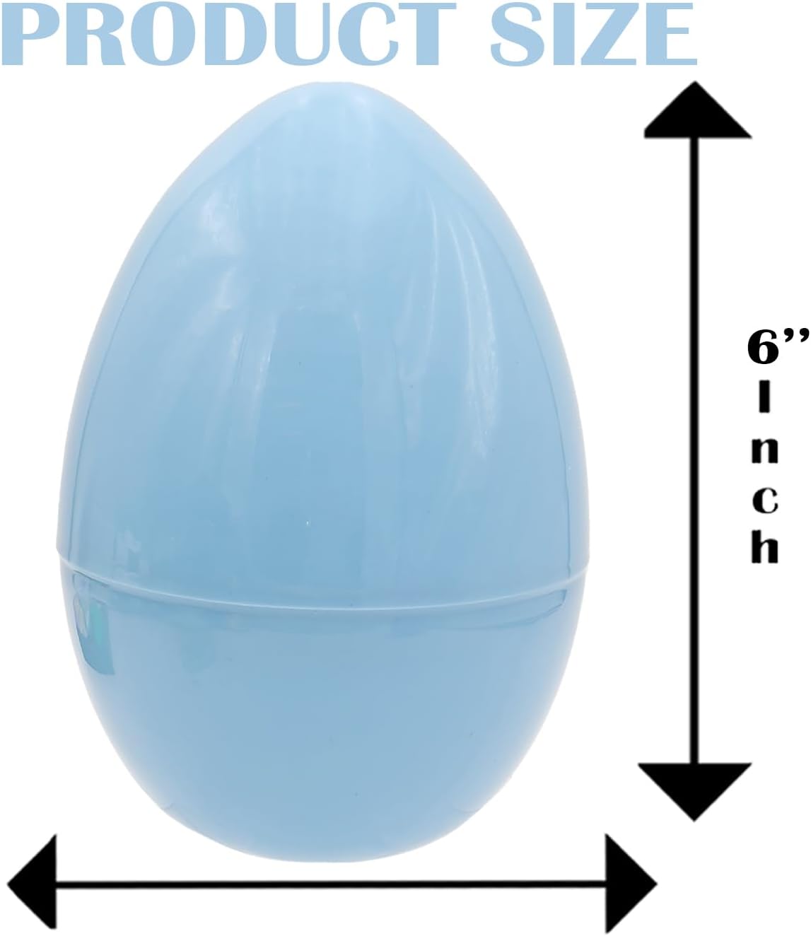 The Dreidel Company Jumbo Fillable Easter Eggs, Pastel Colorful Bright Plastic Easter Eggs with Hinge, Perfect for Easter Egg Hunt, Surprise Egg, Easter Hunt, 6" Fillable Eggs (6-Pack) image 2
