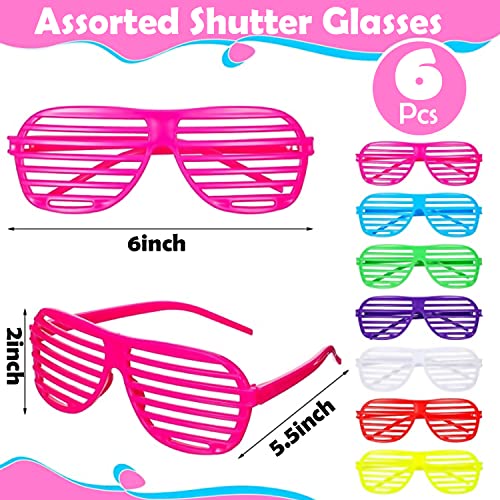 Image of Party Propz Funky Party Goggles - Pack of 6 | Party Goggles for Adults | Multicolor Goggle Party Pack | Shutter Party Glasses for Men | Party Glass for Bachelorette, Pool Party, Birthday, New Year