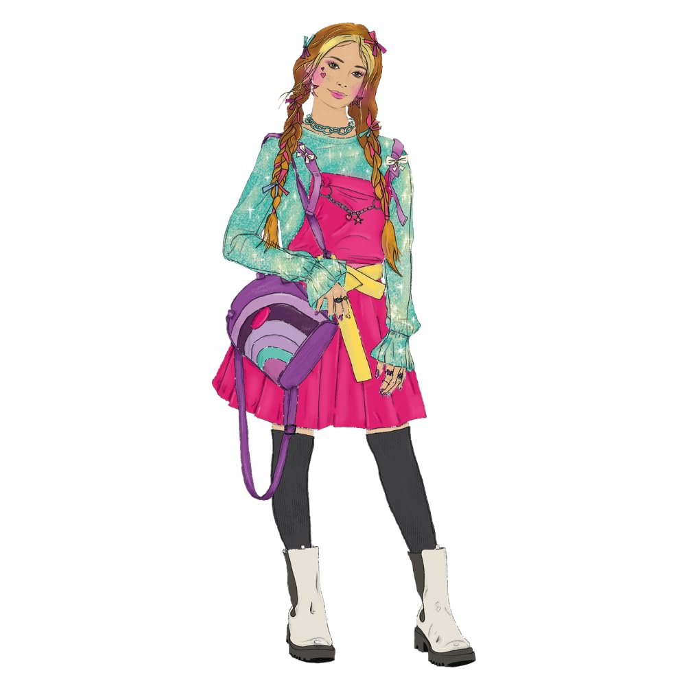 Lansay - BLOPENS FASHION - Mon Atelier Mode - Deviens Styliste avec Ce Set Créatif - Choix de Coiffures, Hauts, Pantalons, Jupes, Chaussures et Sacs à Main - Personnalise tes créations - Dès 5 ans