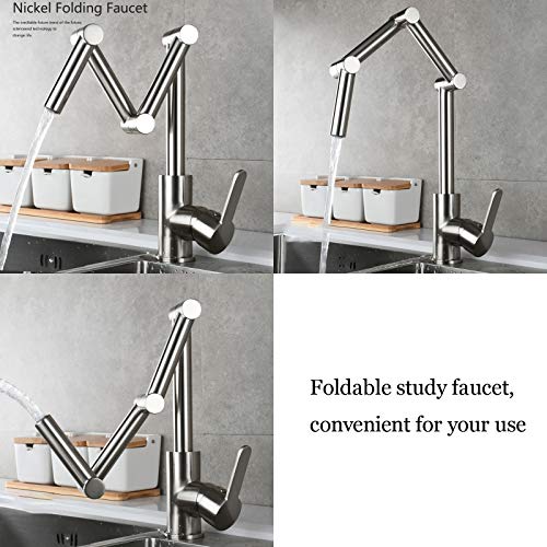 Robinet de cuisine pliant et extensible avec bec pivotant - 3