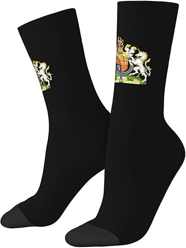 Miniatura 2 de Reino Unido Inglaterra Escudo Real Reino Unido Moda Cómodo Rendimiento Estilo Adulto Atlético Calcetines, Blanco