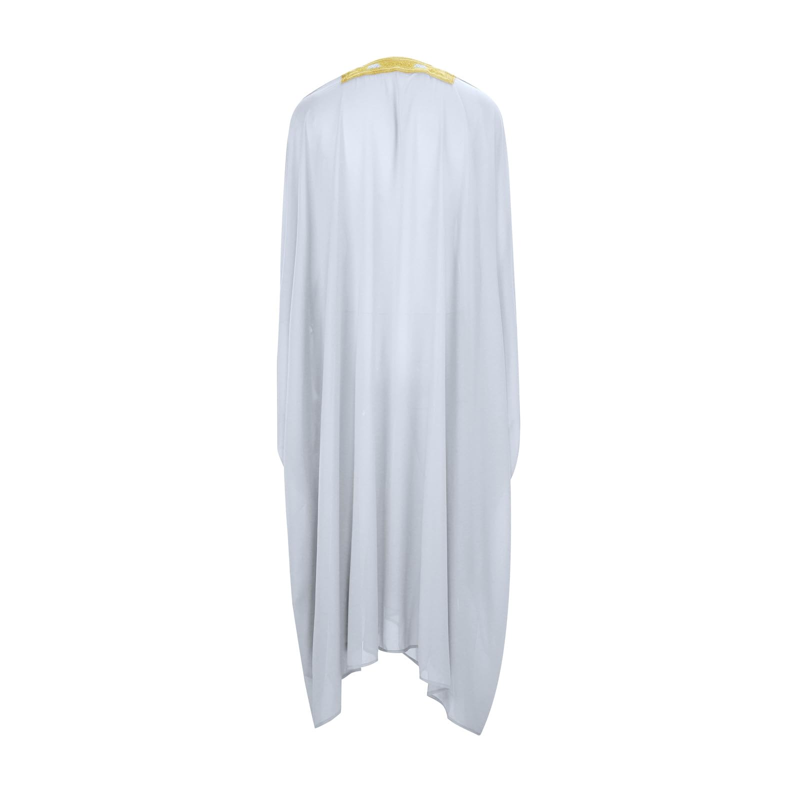 Generisch Vestaglia araba musulmana casual in raso con maniche centrali da uomo, elegante mantello casual in tessuto lucido per occasioni speciali