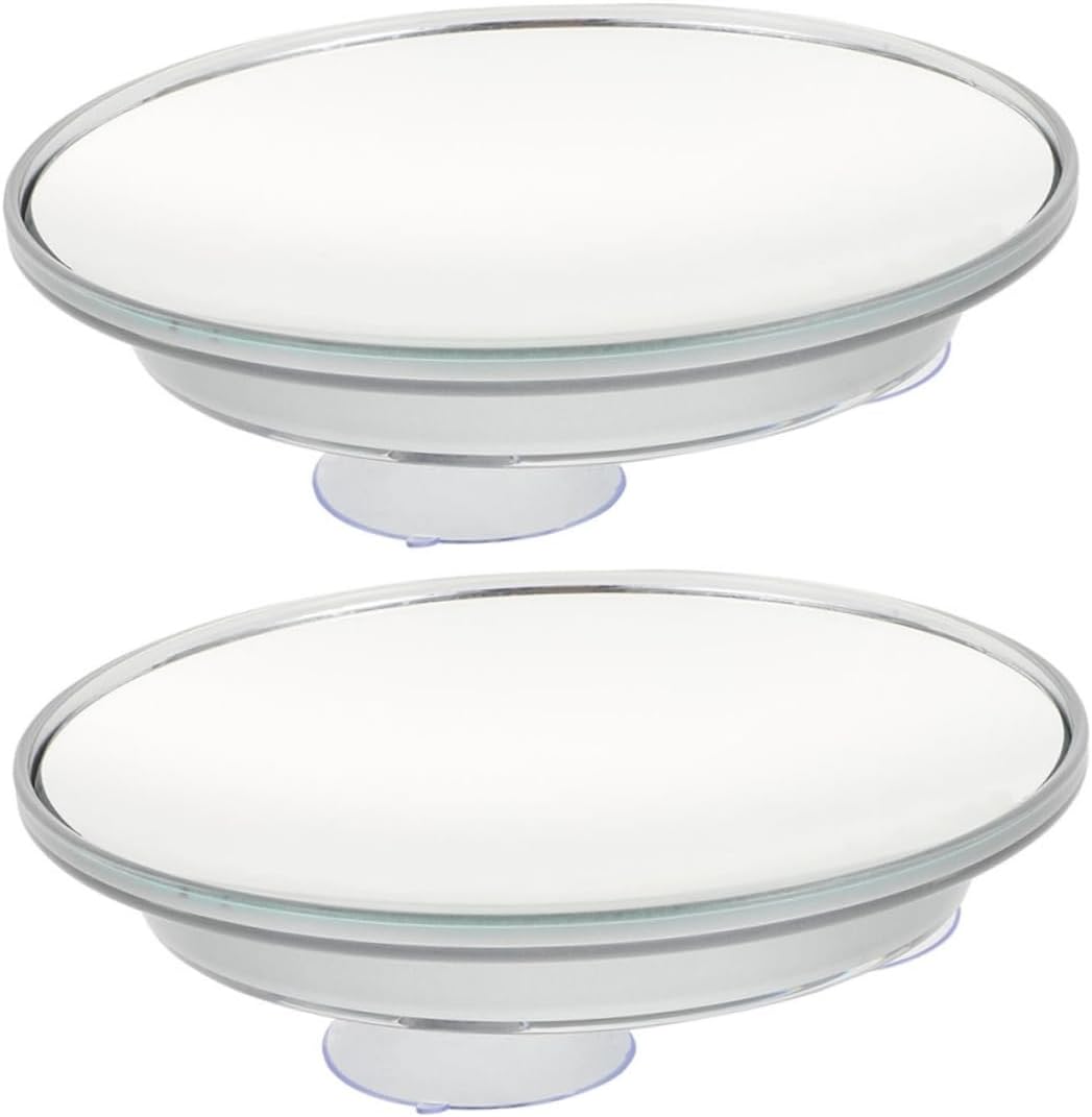 NOLITOY 2Pcs Magnifying Makeup Mirror with Suction Cup Clear High Definition Cosmetic Mirror for Bathroom Wall Portable with Silver Glass and Easy to Install and Carry