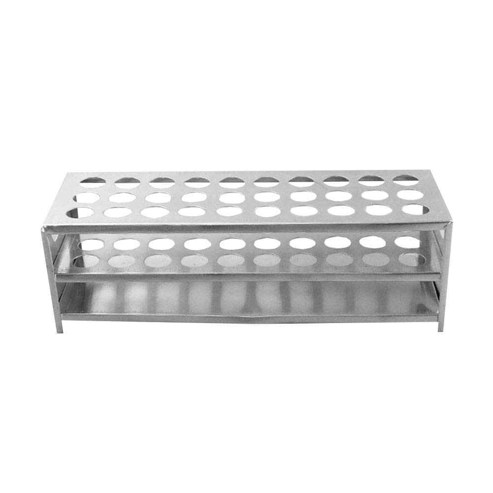 JRLGD 30 Holes Aluminum Test Tube Rack for 18mm Test Tubes Centrifuge Tubes, Pack of 1