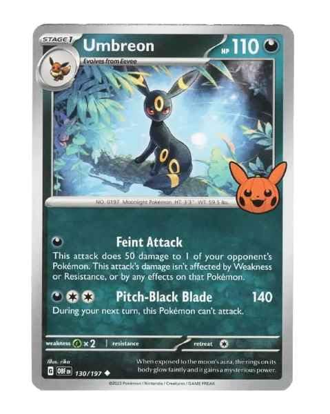 Amazon.com: Pokemon - Umbreon 130 - Trick or Trade 2024 - Stamped