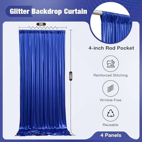 Cortina fondo royal blue 20x10ft 4 paneles miniatura 5