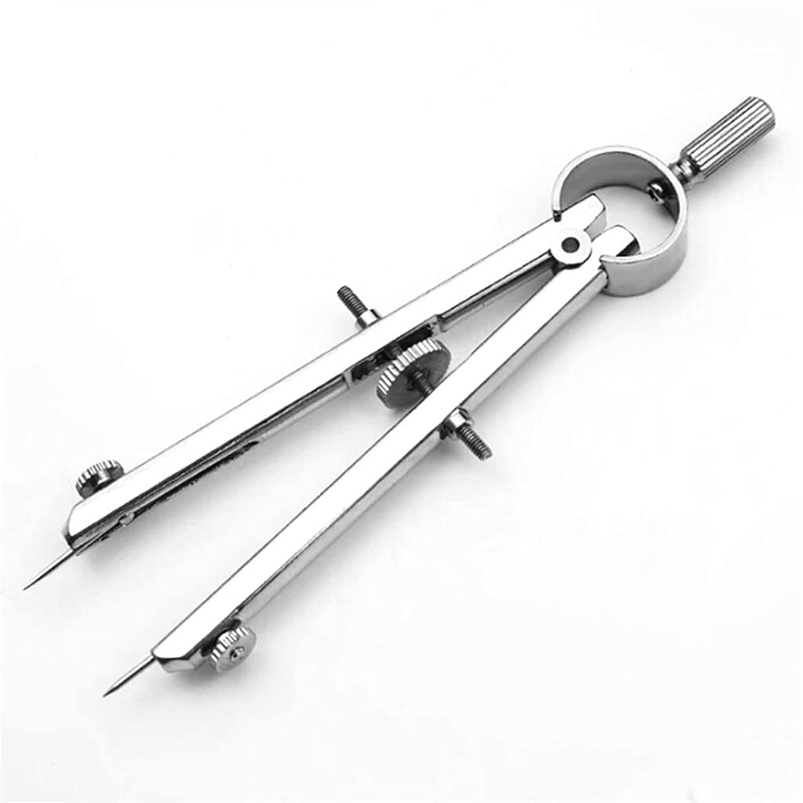 GddOGUK Silver Metal Bow Compass, Professional Drafting Divider Tool, Heavy Duty Geometry Compass,drafting Compass for Geometry Circle Maker