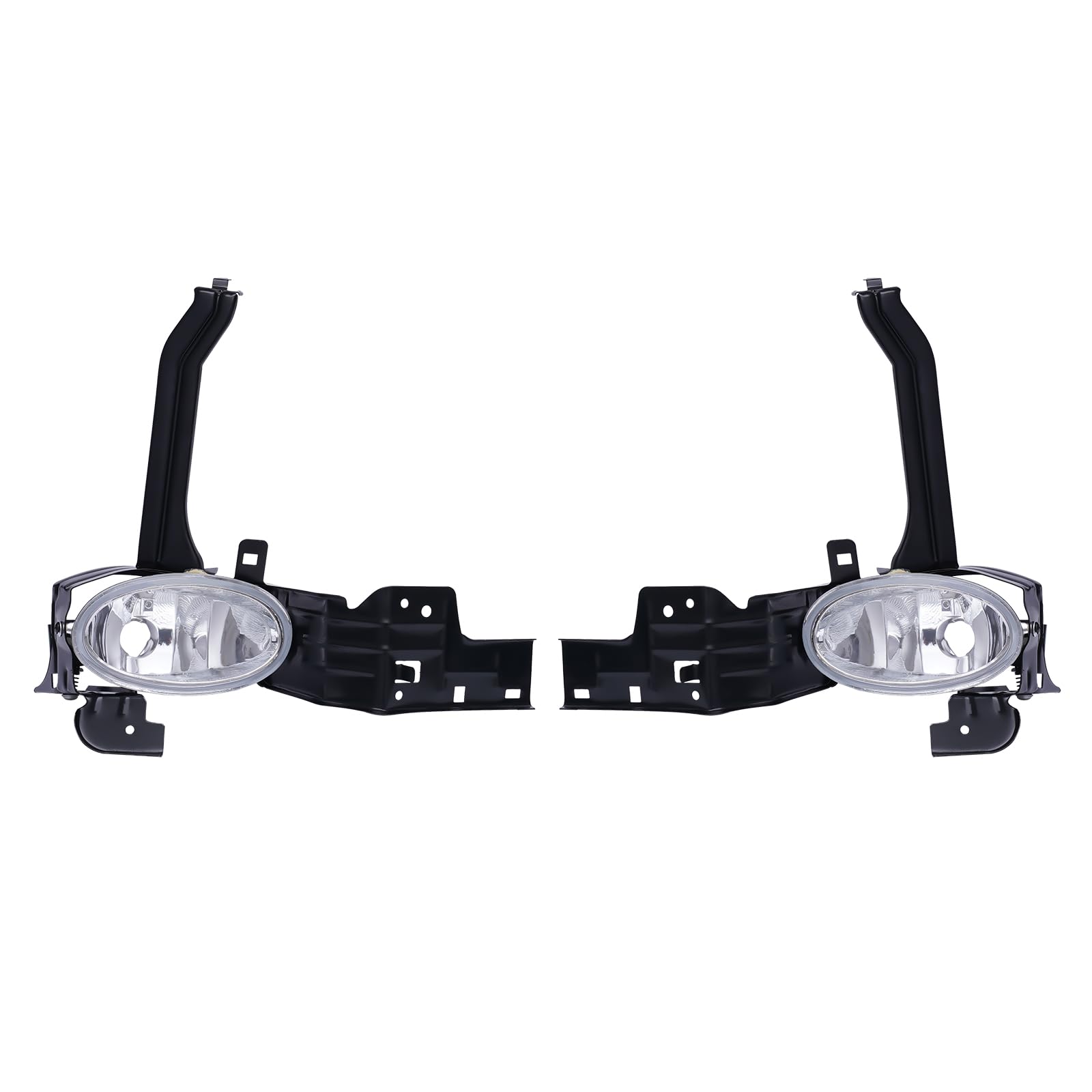 Tsomony - Pair For 2008 2009 2010Honda Accord Sedan Halogen Front Bumper Fog Lights Driving Lamps Left+Right Side Replacement Black Housing Clear Lens