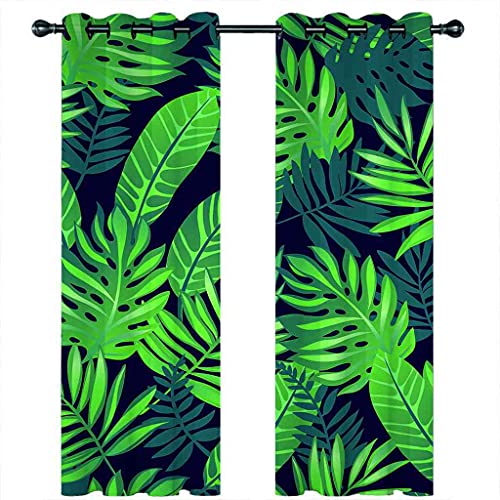 Rideaux occultants isolant phonique herbe verte 100% polyester - 5