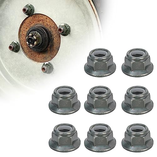 Image of 8pcs M10 x 1.25mm Metric Fine Pitch Locking Wheel Hexagonal Flange Nuts