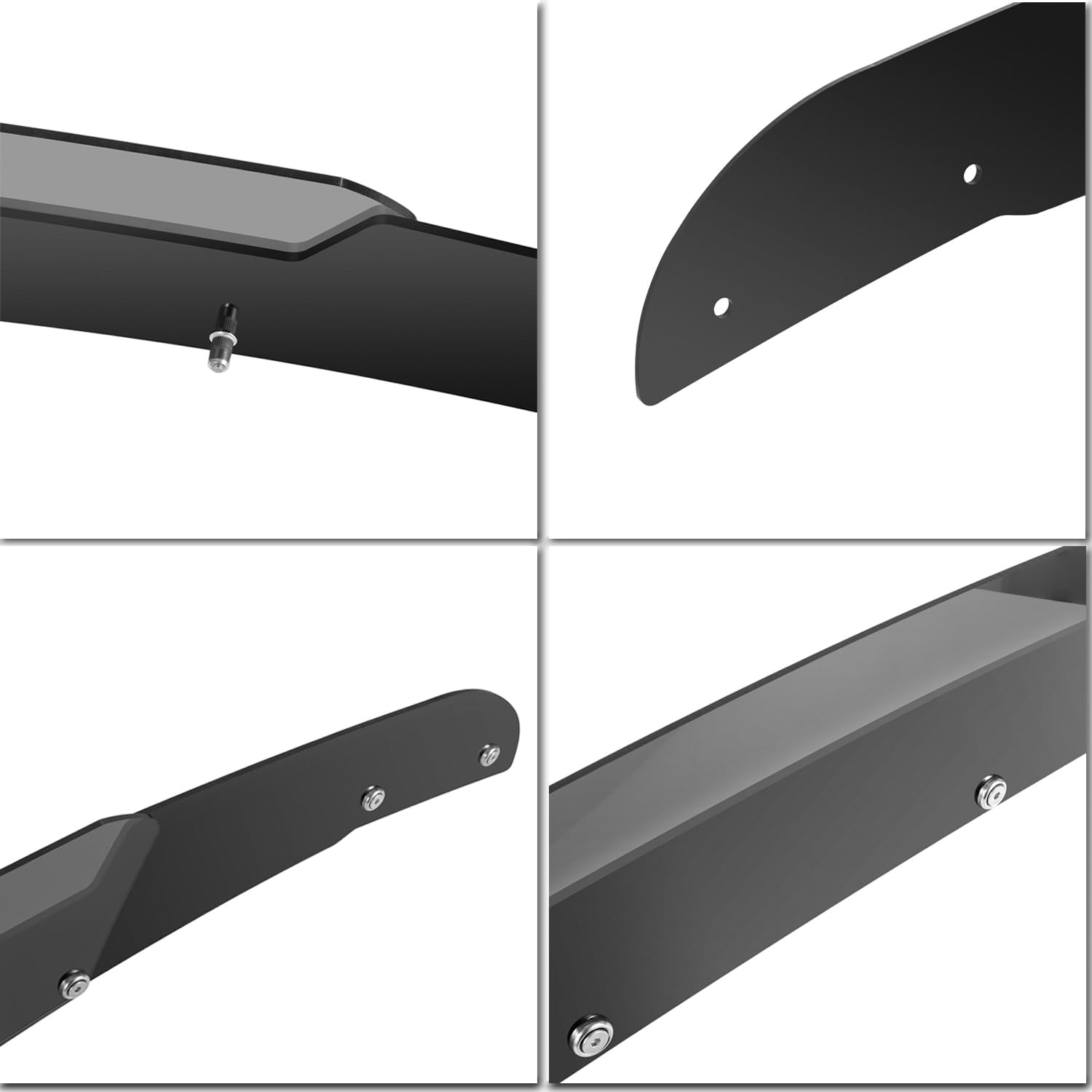 Bonbo Venom V1 Rear Wickerbill Spoiler for Dodge Charger 2015-2024 SRT ScatPack Hellcat Daytona, Add-on Type 2-Piece Rear Wicker Bill Spoiler with RivNut Tool (Gloss Black)