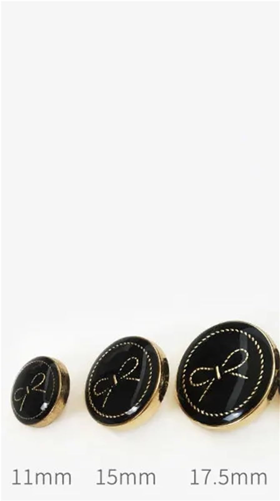 Lot de 60 boutons décoratifs en métal de 15 mm à 25 mm - Accessoires de manteau (blanc, 17,5 mm)