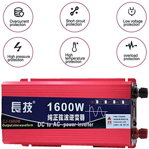 Convertisseur de voiture 48V 110V 1600W avec écran LED pour PC portable