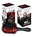 4MAS Self-Grooming CutBrush (Black and Red) Mod 3 with 5 Comb Attachments and Charging Cable