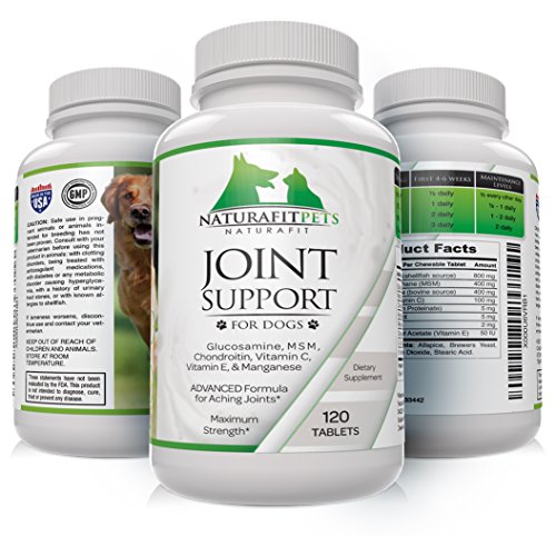 Naturafitpets Joint Support Supplement for Dogs, 120 Tablets