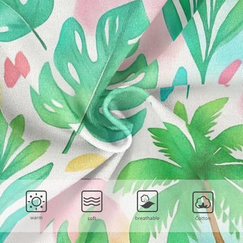 CHIFIGNO Boys Underwear Cotton Briefs Breathable Printed Toddler Boys Briefs Underwear, Green Tropical Palm Leaves3