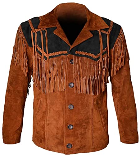 HiFaved Veste en cuir de cowboy traditionnel Cover