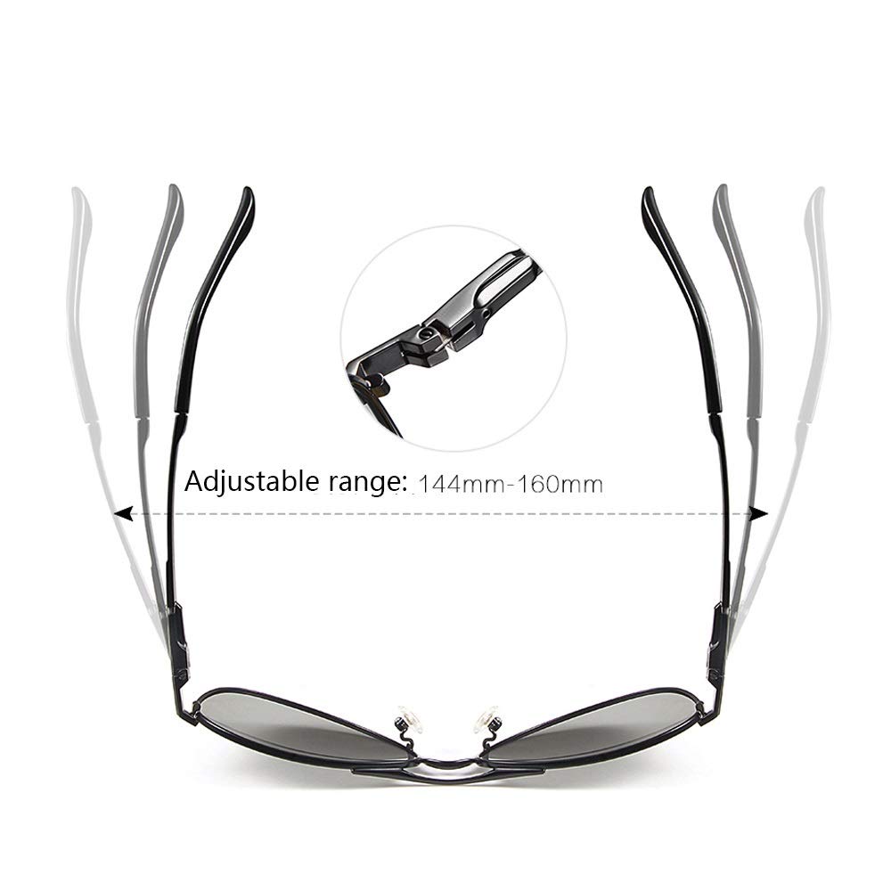 Polarisierte Sonnenbrille Mann, Tag Und Nacht Fahren Sonnenbrillen Angeln Golf Sonnenbrillen (Farbe : Silber)