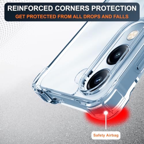 Image of CEDO Cover for iQOO Z10 Lite (5G) / Vivo T4 Lite (5G) | Camera Protection Shockproof Bumper-Edge | 360 Degree Protection Acrylic Crystal Clear TPU+PC | Transparent Back Case Backcover (Transparent)