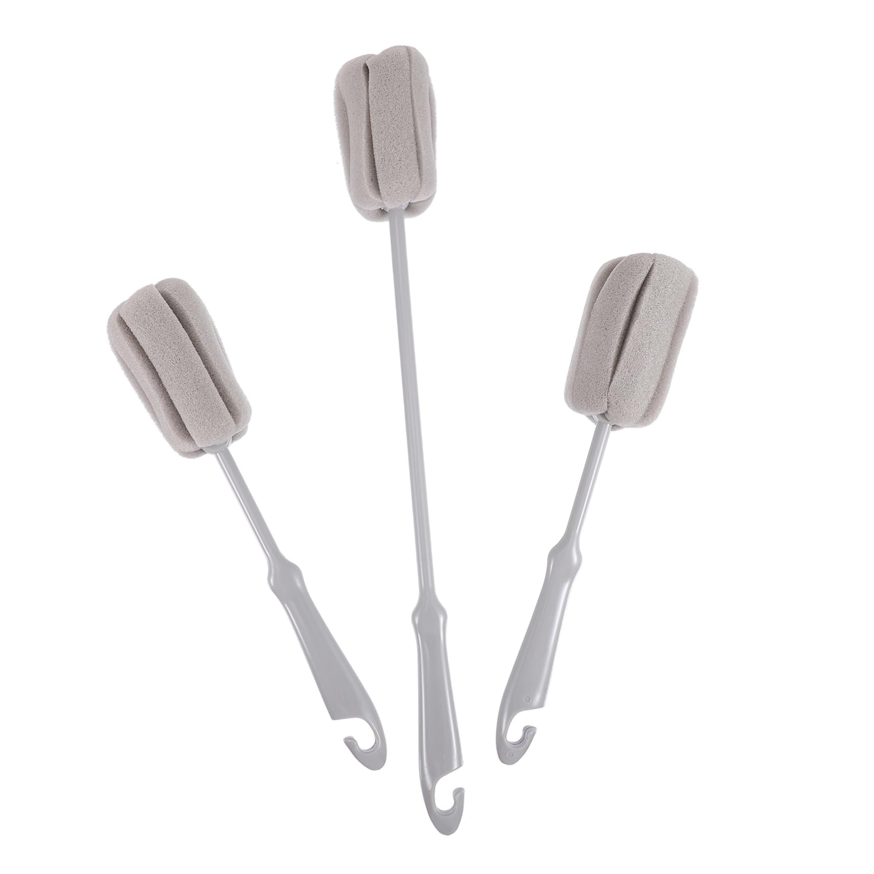 COLLBATH 3pcs Cup Brush Bottle Cleaning Brush Waterbottle Carboy Brush Blue Shot Glasses on Chain Bottle Cleaner Kitchen Cleaning Brush Bottle Brush Cleaning Scrubber Grey Sponge