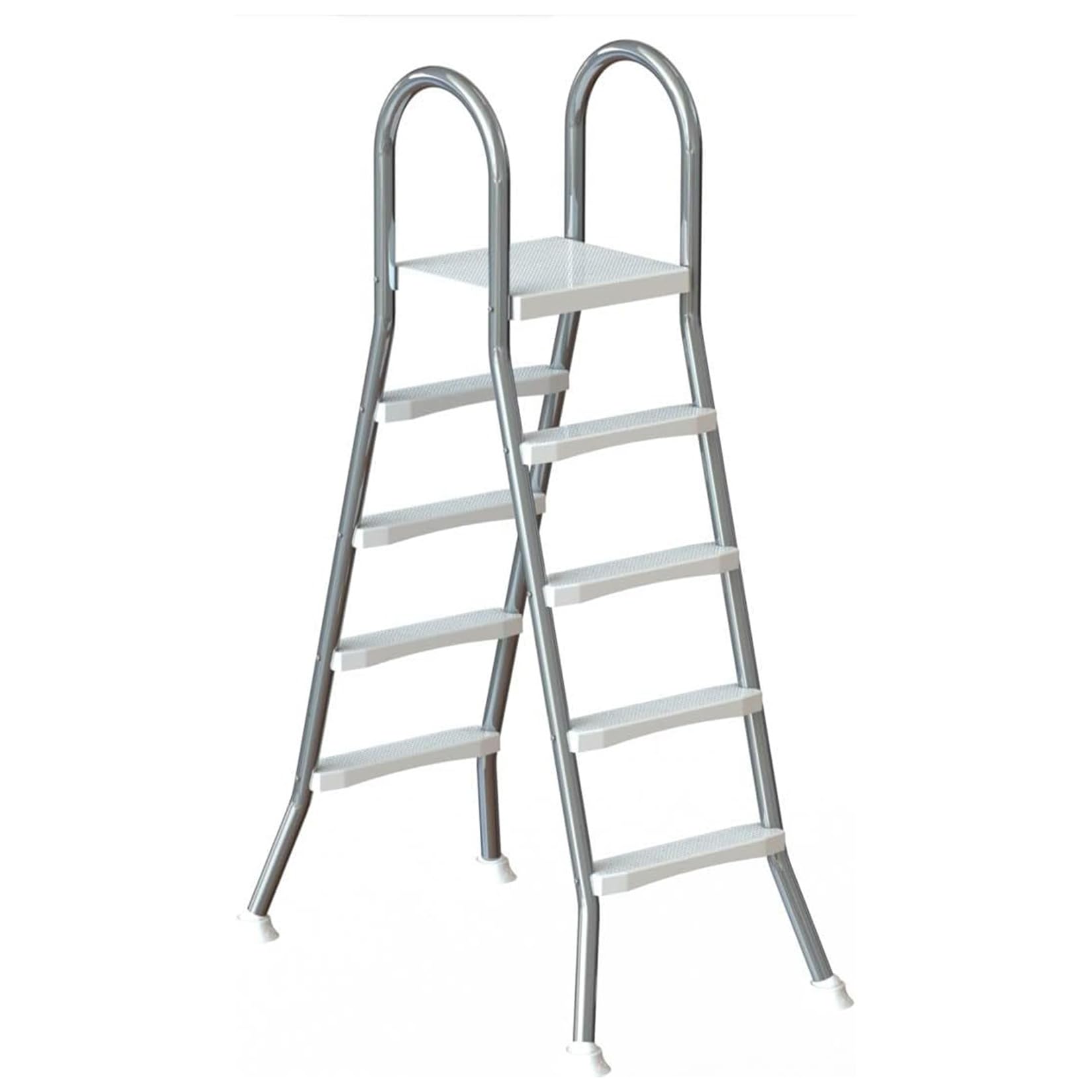 Botowi 33/43/52 Inch High Above Ground Swimming Pool Ladder,304 Stainless Steel Safety Ladder,2/3/4 Steps Ladder With Non-Slip Platform Steps,Max Load Capacity 500 Lb,52In