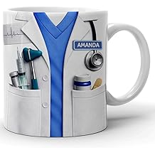 Personalized Doctor Mug with Stethoscope Design, 3D Effect Coffee Cup, Custom Gift for Doctors &amp; Medical Students, MD Graduation or Doctor&rsquo;s Day Gift