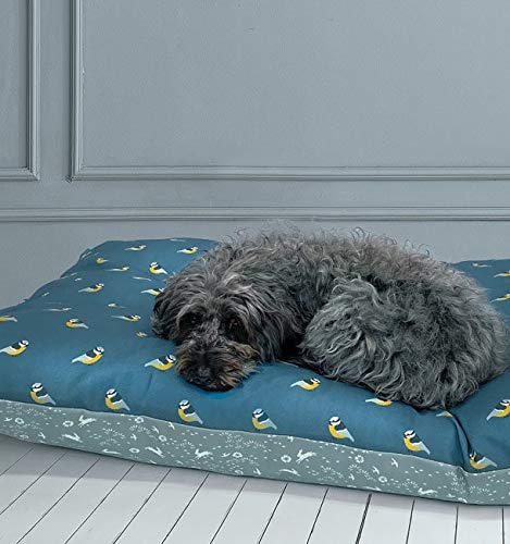 Danish Design FatFace Flying Birds Blue/Teal Super Soft Deluxe Pet Dog/Puppy Sustainable Deep Duvet Large
